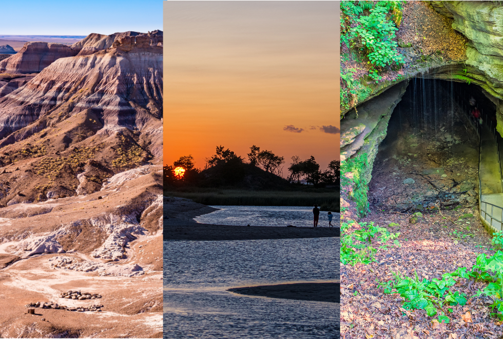 Petrified Forest National Park, Gateway National Recreation Area, Mammoth Cave National Park