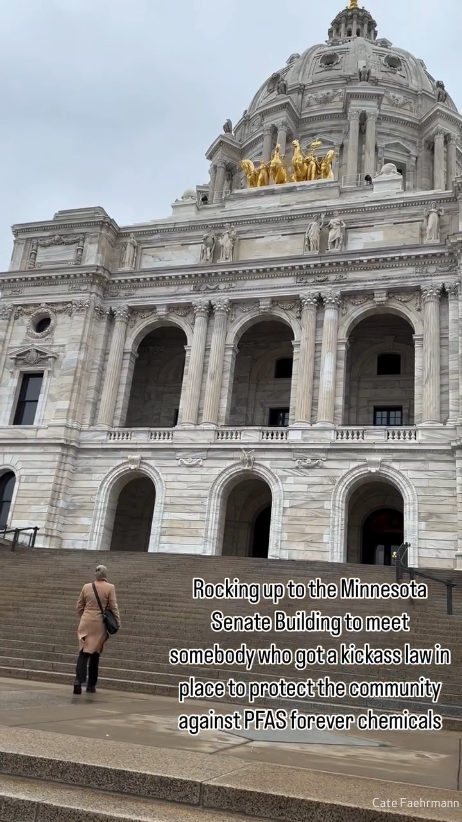 Cate Faehrmann visiting MN Capitol