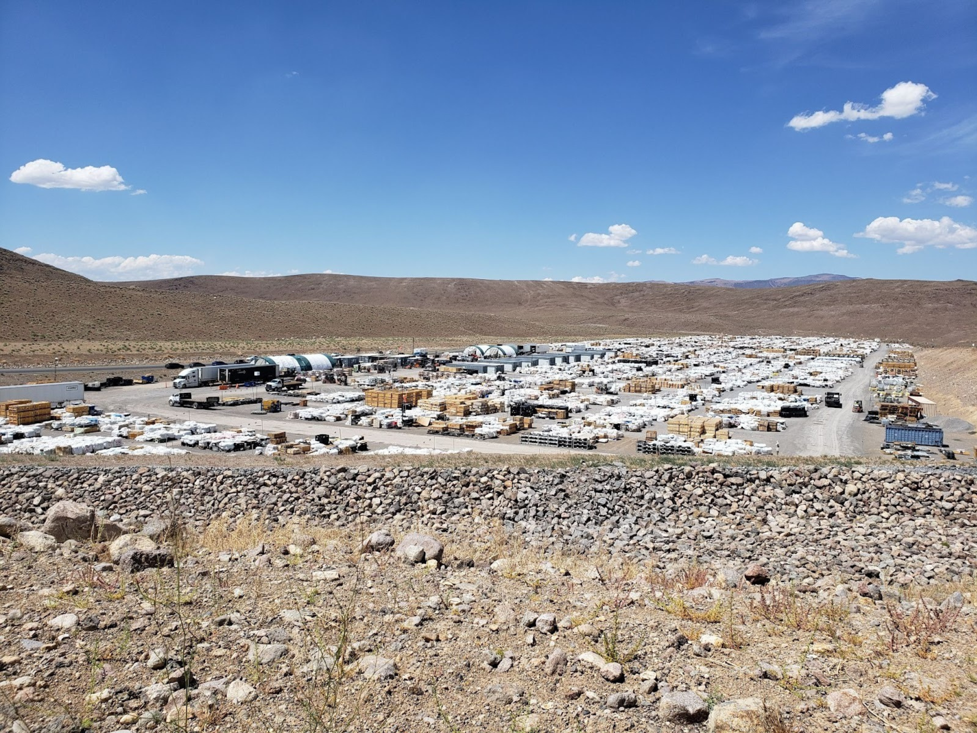 Large wide-open staging facility in a rural area