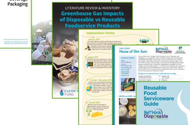 Pages from ReThink Disposable Publications