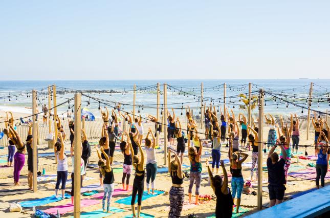 NJ_Beach Yoga Benefit_ReThink Disposable_Photo Copyright Asbury Park Bazaar