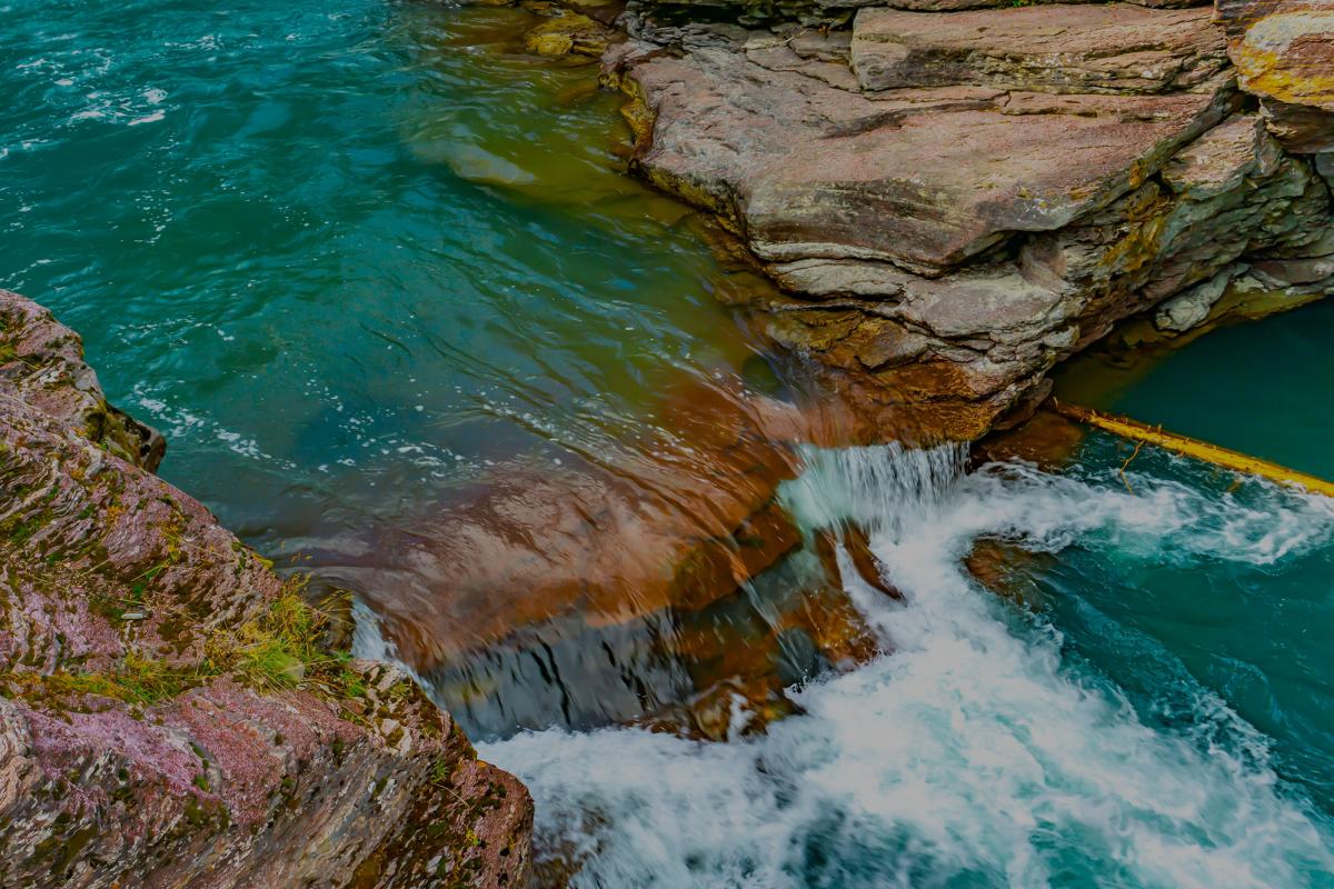 Waterfall near St. Mary's Lake in Glacier National Park