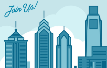 Graphic of Philly skyline