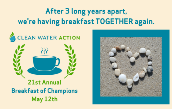 Image of a graphic for Clean Water Action's Breakfast of Champions Event in Rhode Island
